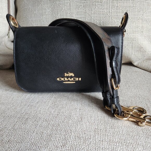 COACH black Jes crossbody shoulder bag with reversible strap F77979 - Picture 1 of 14